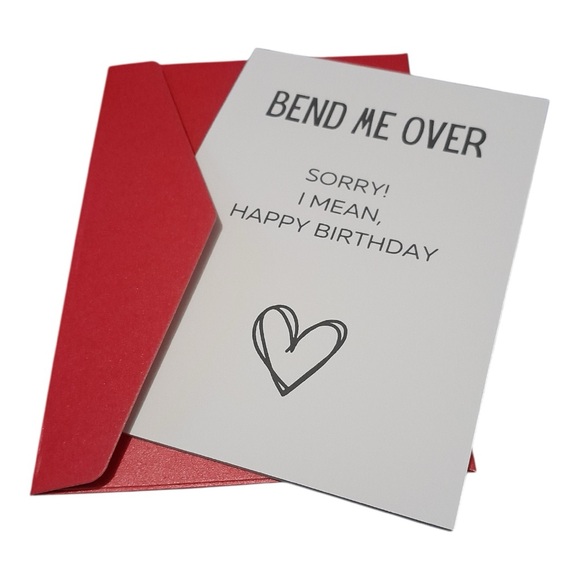 Funny Birthday Greeting Card “Bend Me Over Sorry I Mean Happy Birthday” - Picture 1 of 5